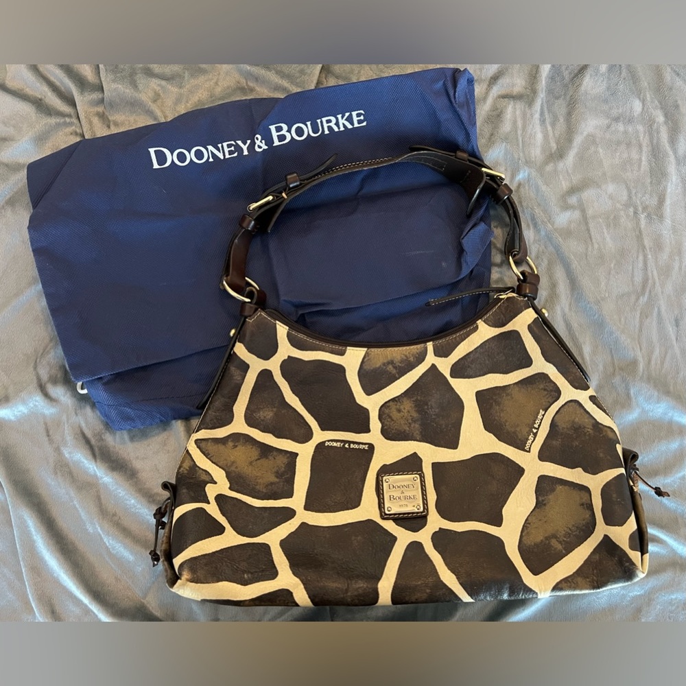 Dooney & Bourke Leather Giraffe Print Purse/Bag